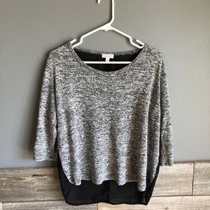 Sweater with sheer button back